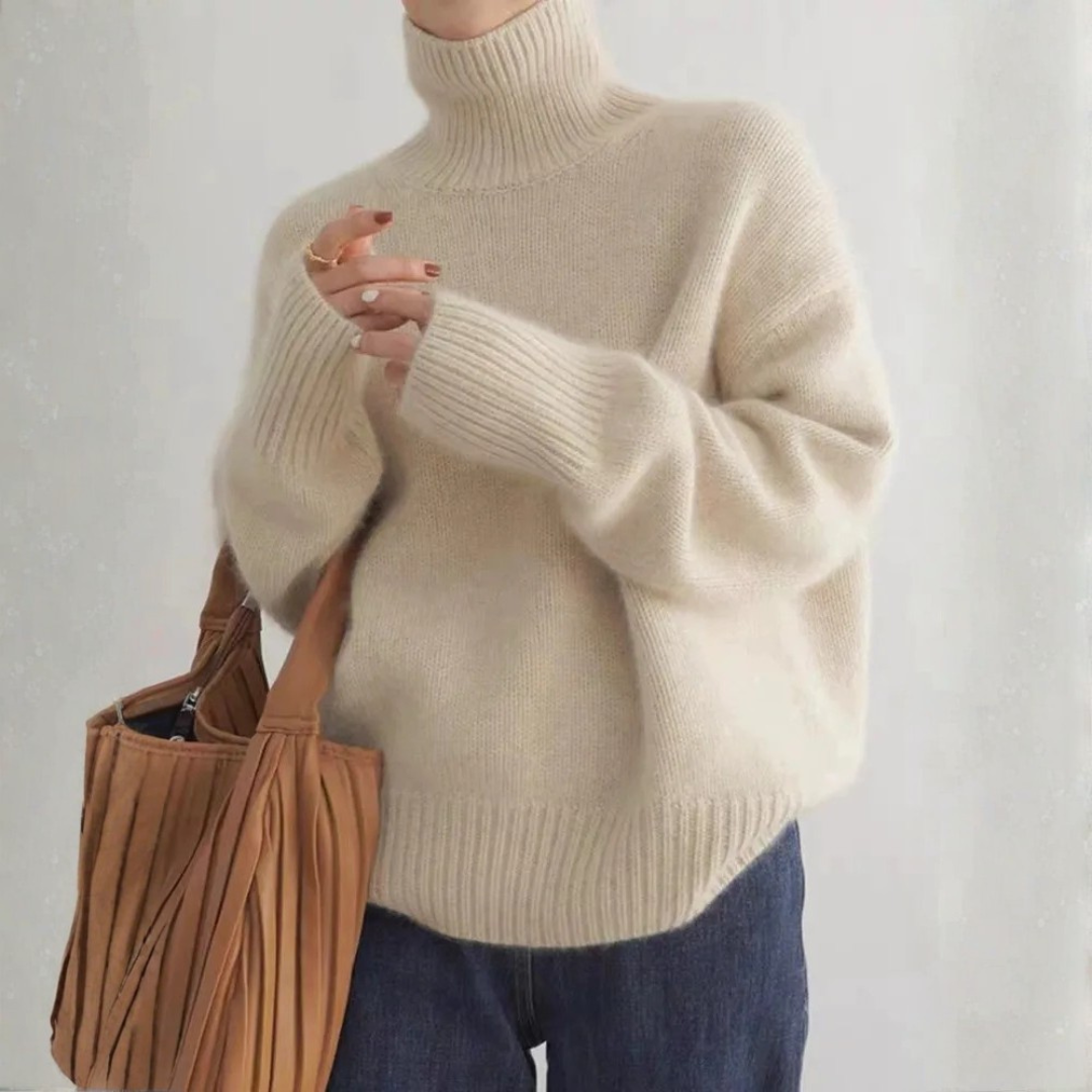 Marais Cashmere-Feel Turtleneck Sweater