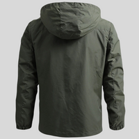Men's Water-Repellent Hooded Shell Jacket, Mesh-Lined Utility Coat
