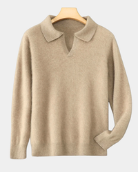 Ashford Cashmere-Feel Polo Sweater