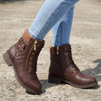 Ancona Faux Leather Ankle Boots