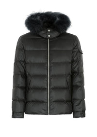 Men's Padded Hooded Puffer Jacket, Faux-Fur Trim Winter Coat