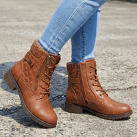 Ancona Faux Leather Ankle Boots