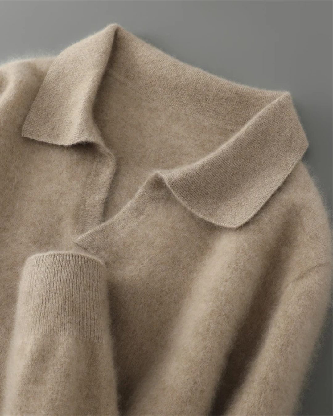 Ashford Cashmere-Feel Polo Sweater