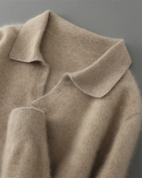 Ashford Cashmere-Feel Polo Sweater
