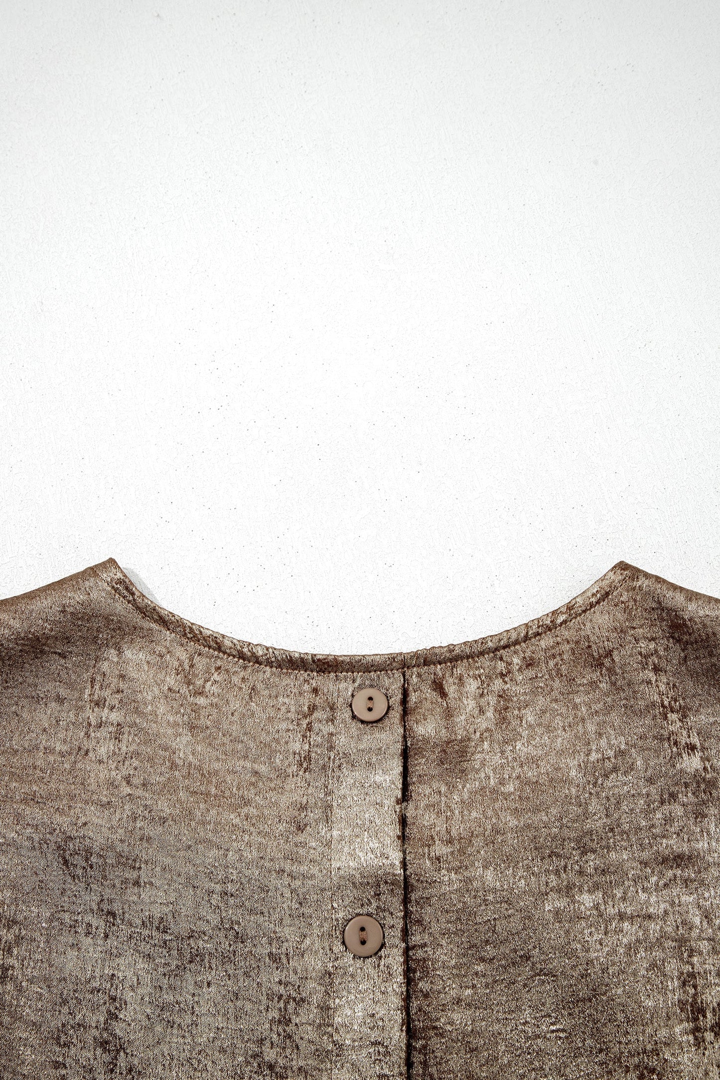 Top Metallic Gold Sleeveless with Round Neck and Ruffles
