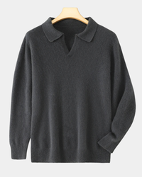 Ashford Cashmere-Feel Polo Sweater