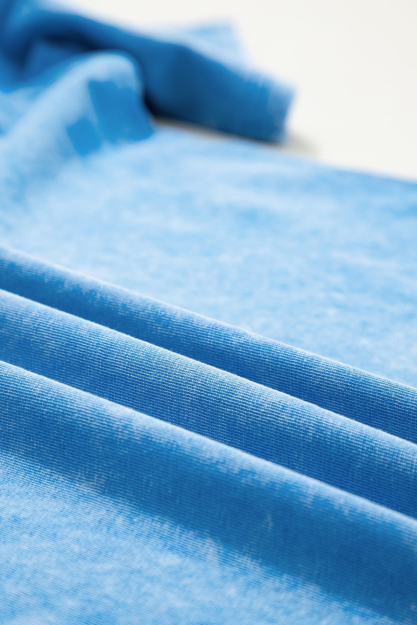 Oversized Blue T-shirt with Mineral Wash Effect