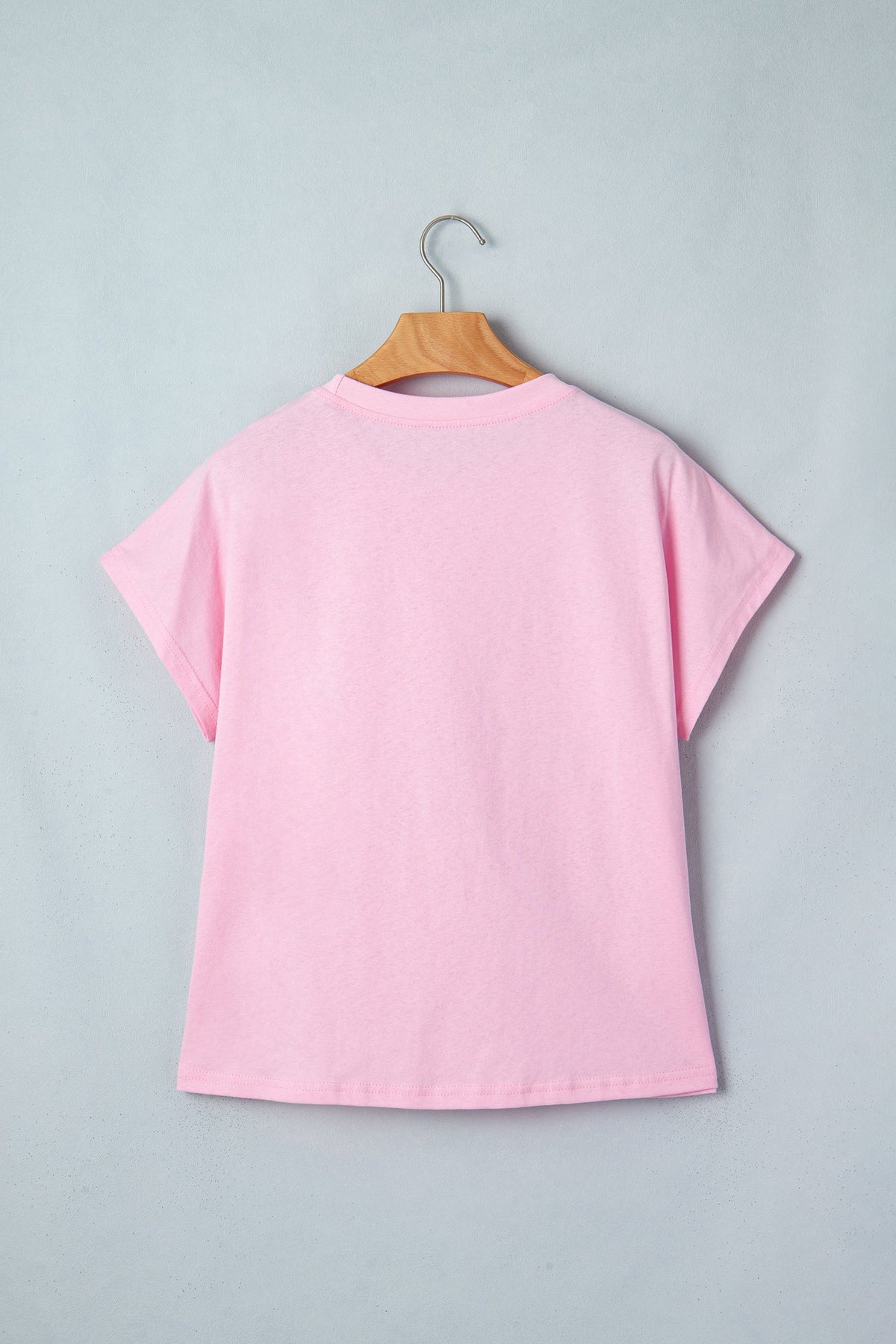 Cotton T-shirt with embroidered leopard bow and crew neck