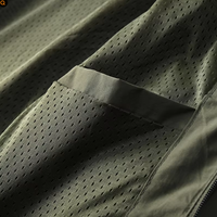 Men's Water-Repellent Hooded Shell Jacket, Mesh-Lined Utility Coat