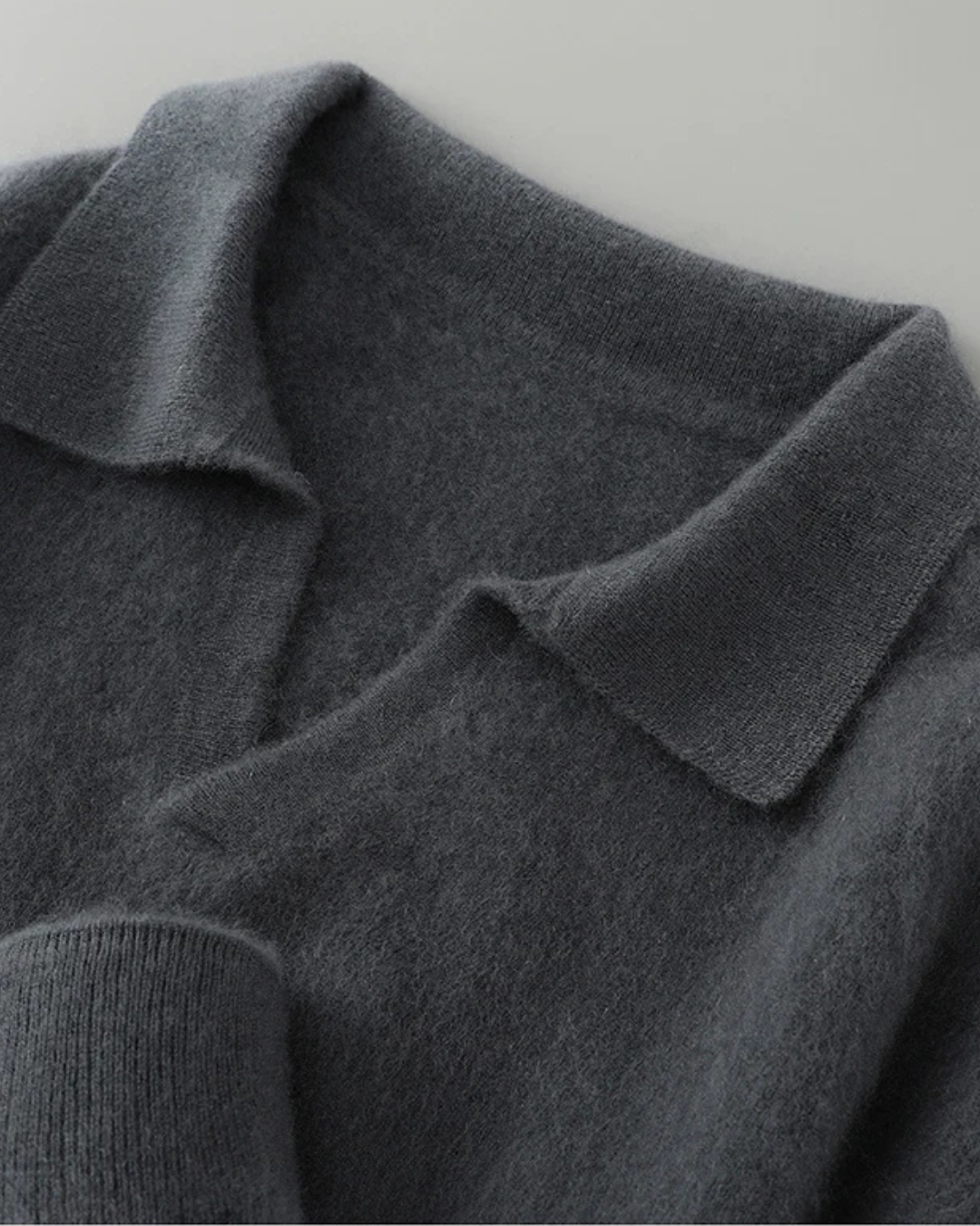 Ashford Cashmere-Feel Polo Sweater