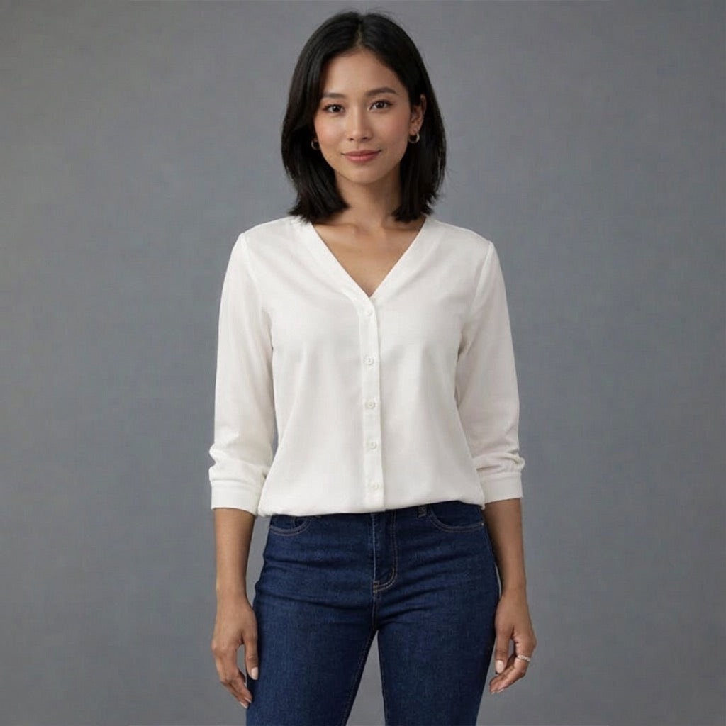 Elira | Soft Button Blouse