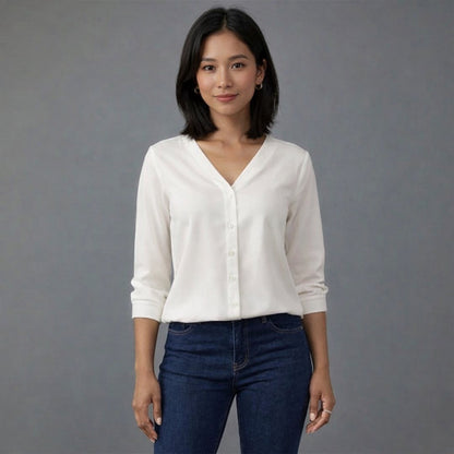Elira | Soft Button Blouse