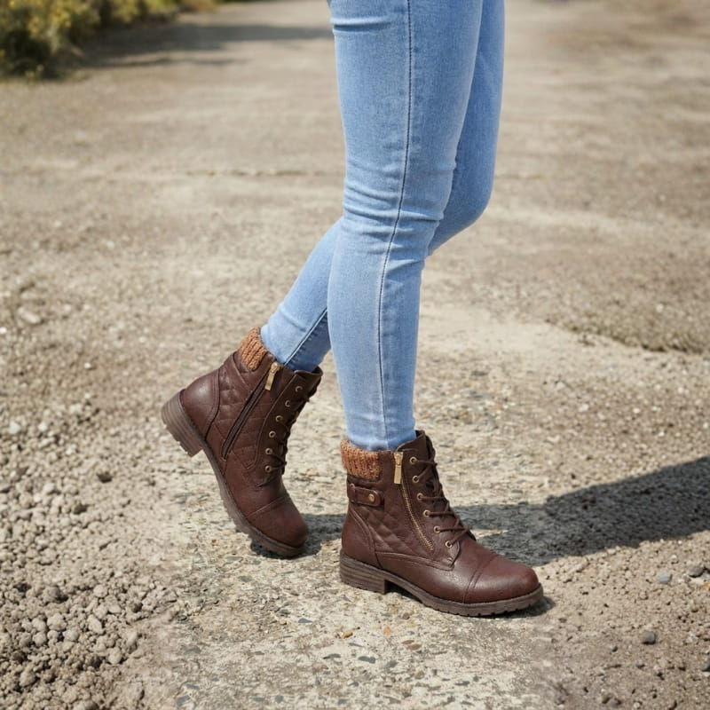 Ancona Faux Leather Ankle Boots