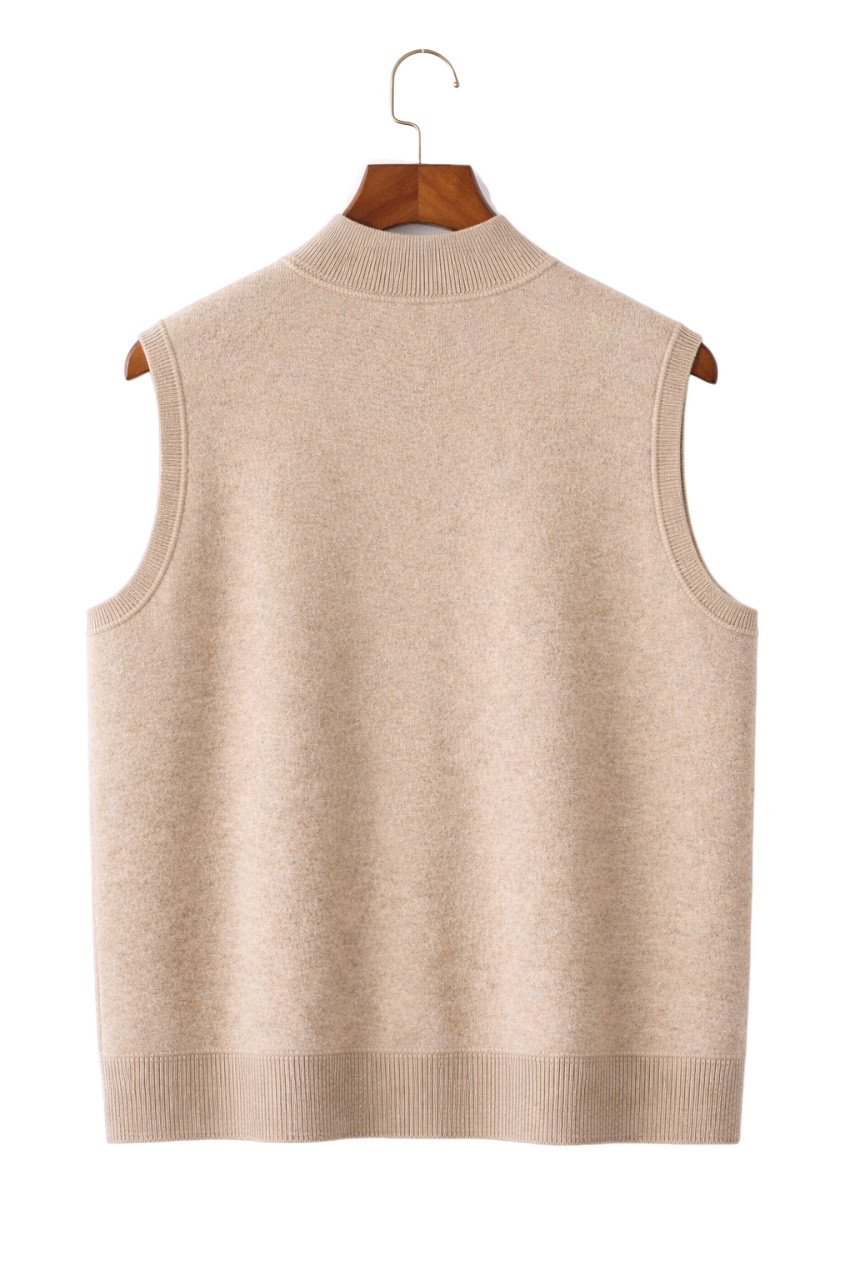Luciani Cashmere-Feel Zip Vest