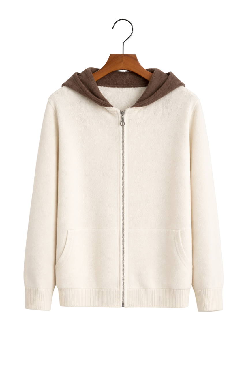 Montclair Maison Cashmere-Feel Zip Hoodie