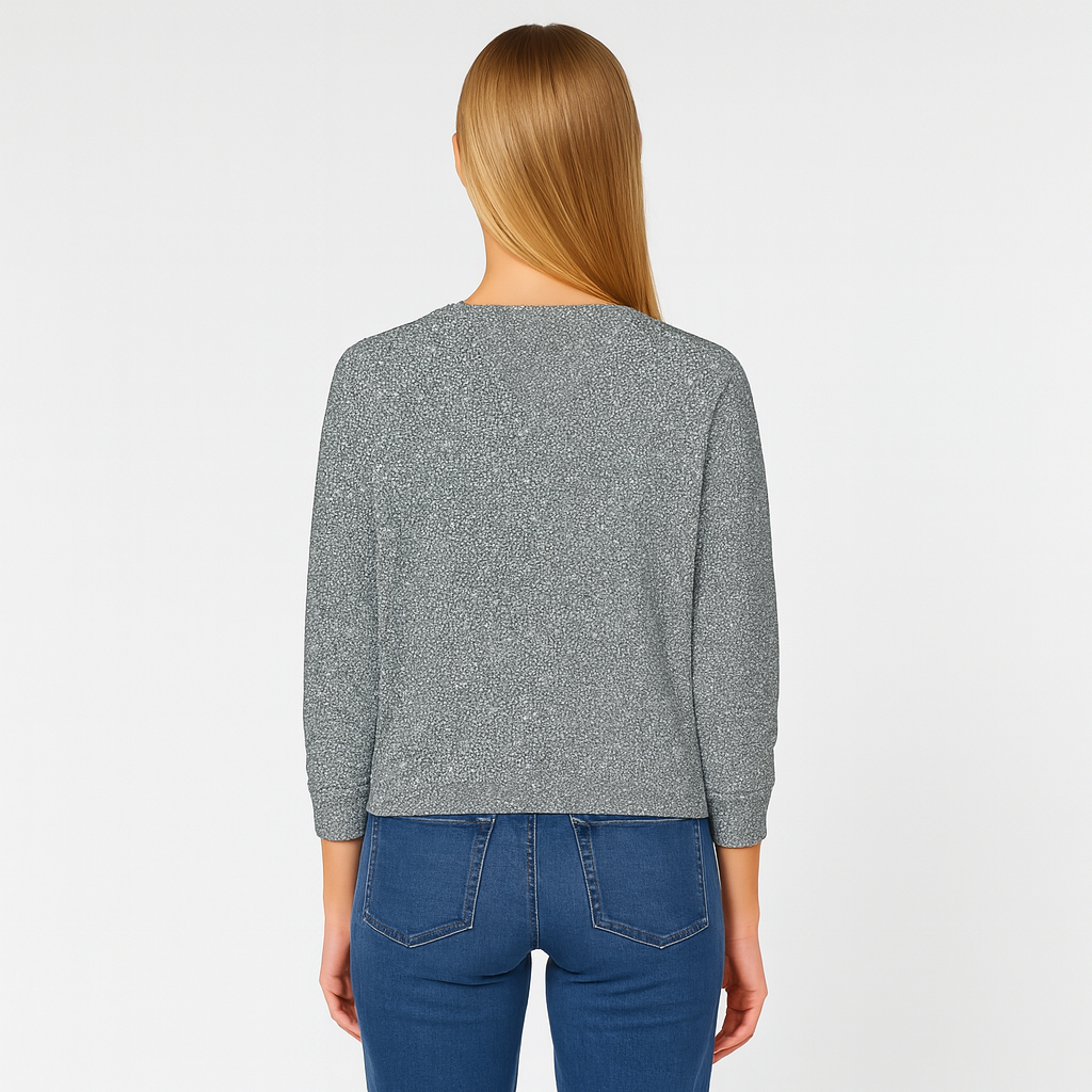 Valerios Fashion women's glitter long sleeve sweater