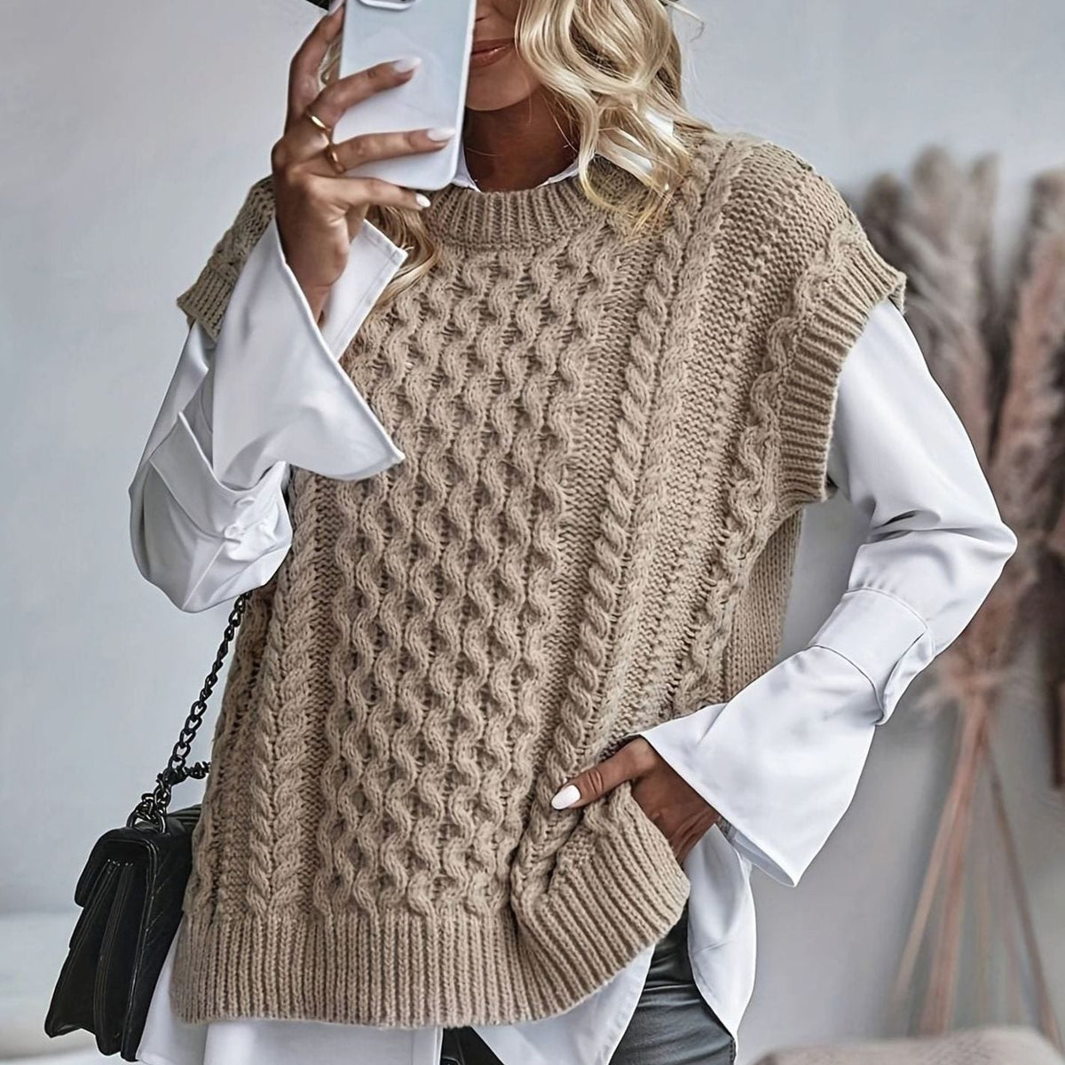 Estelle Chunky Cable Sweater Vest
