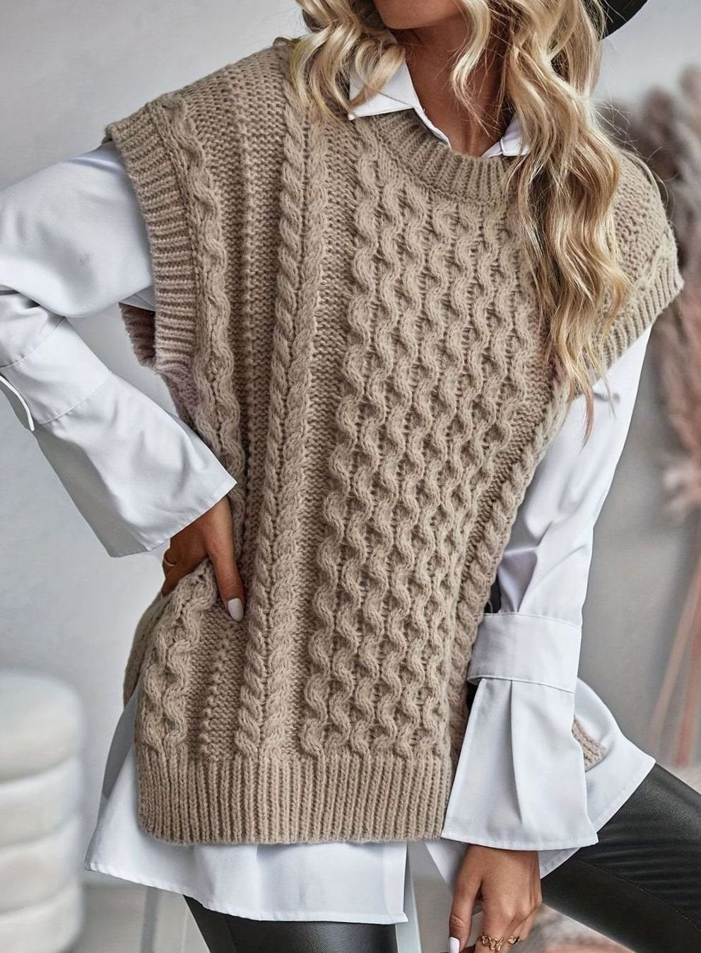 Estelle Chunky Cable Sweater Vest