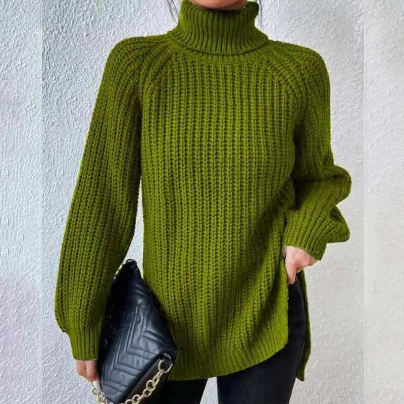 Yvette-Skye Chunky Rib Turtleneck Sweater