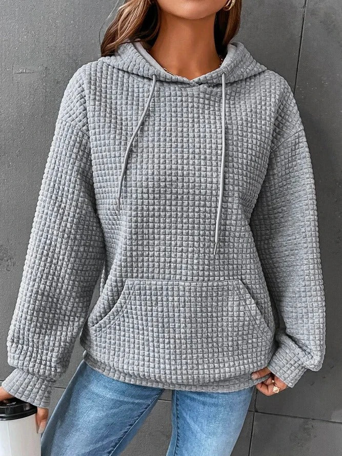 Rhea Waffle Knit Oversized Hoodie