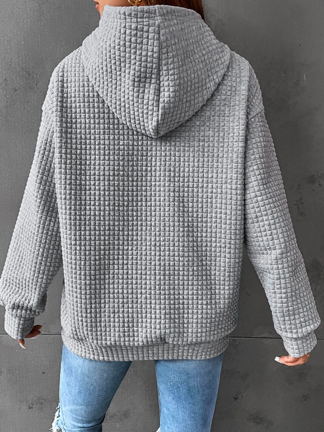 Rhea Waffle Knit Oversized Hoodie