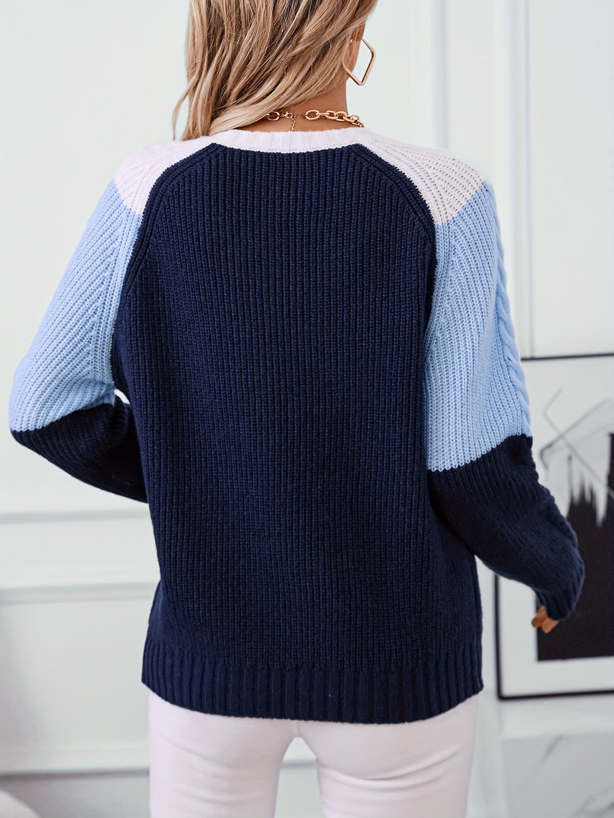 Bryony-Belle Chevron Cable Sweater