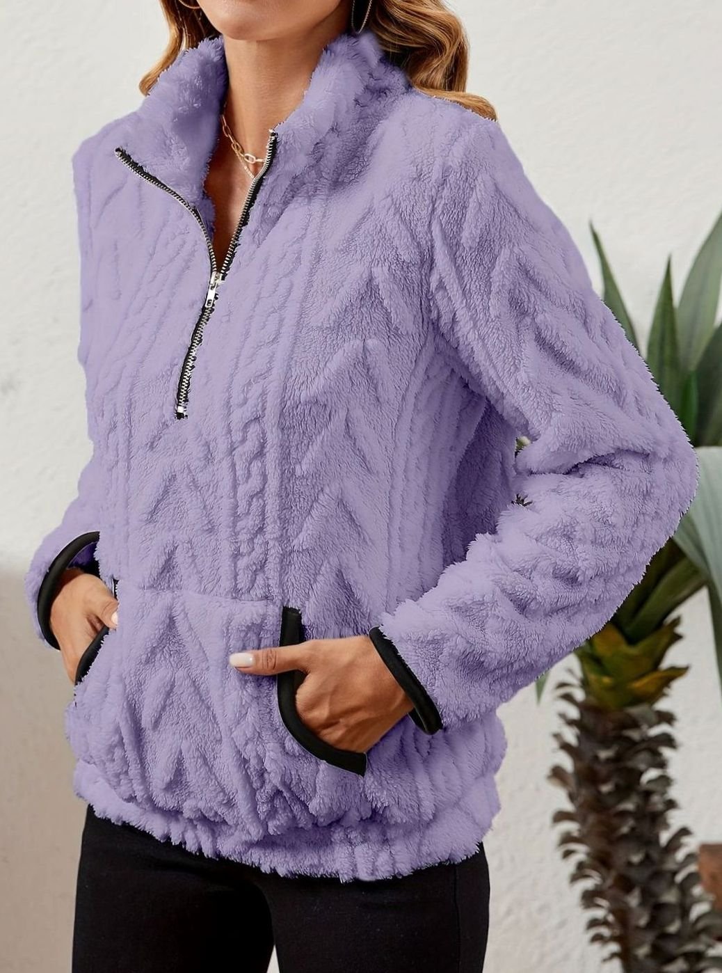 Saffron Textured Fleece Half-Zip