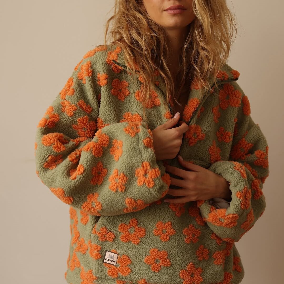 Astrid-Jane Daisy Teddy Fleece Half-Zip