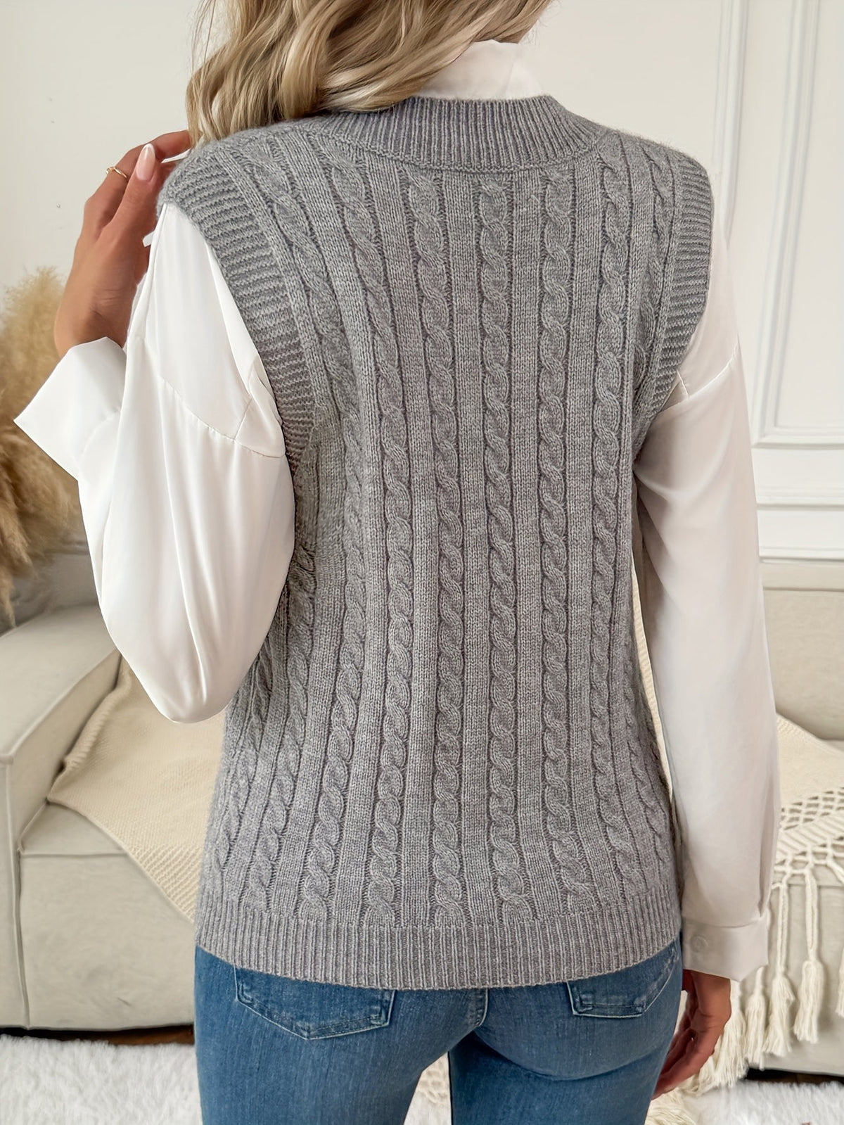 Matilde Cable Knit Sweater Vest