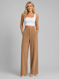 Women's High Waisted Wide Leg Trousers – Tailored Everyday Style