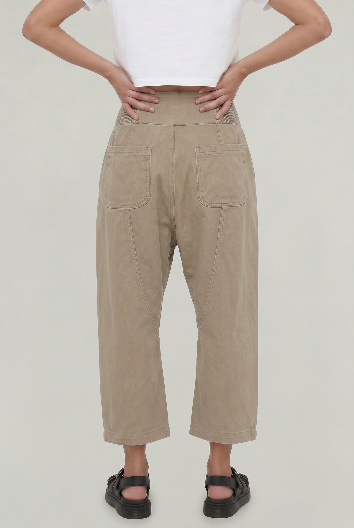 Women's Cotton Linen Wide Leg Trousers