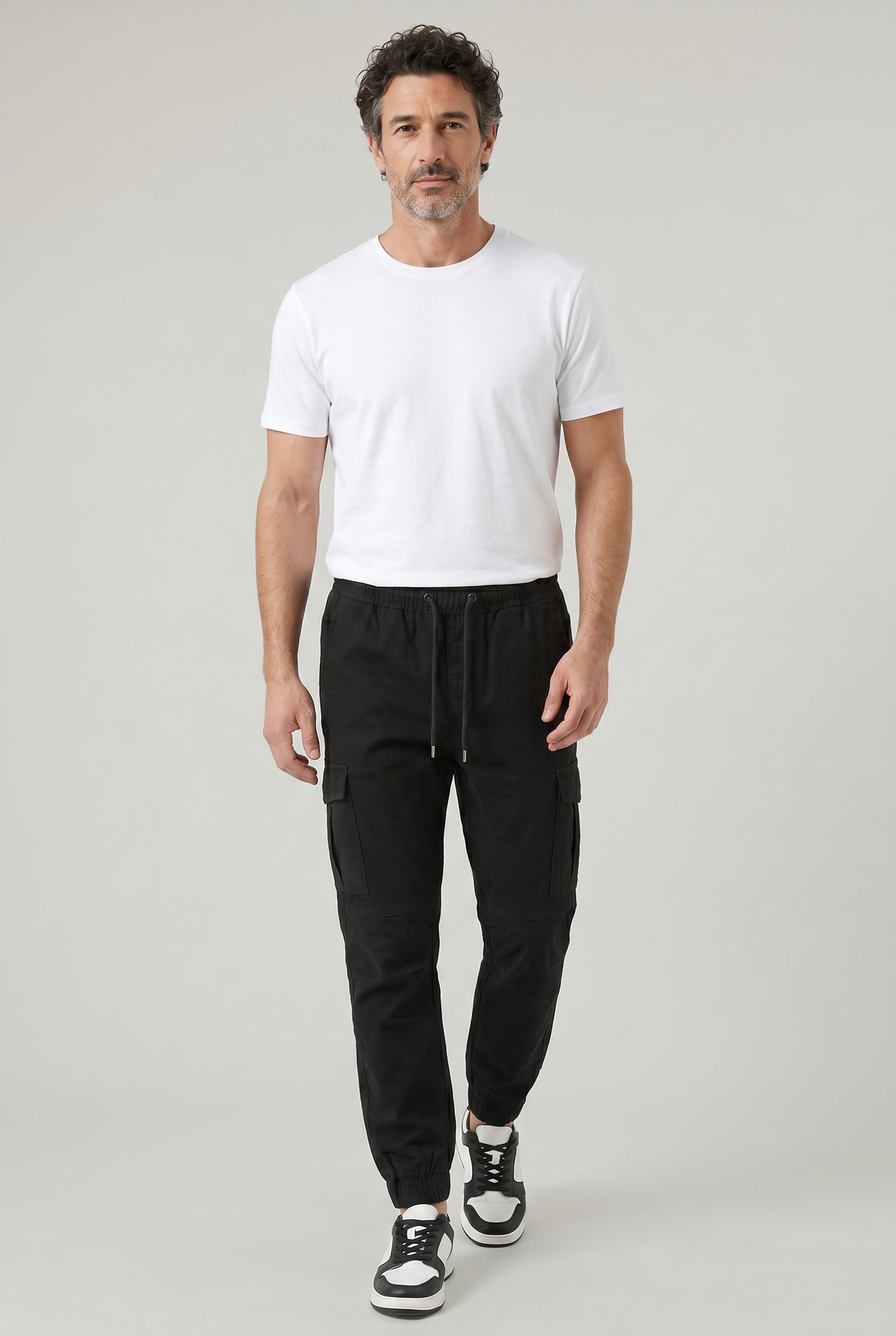 Men's Slim Fit Cotton Cargo Trousers