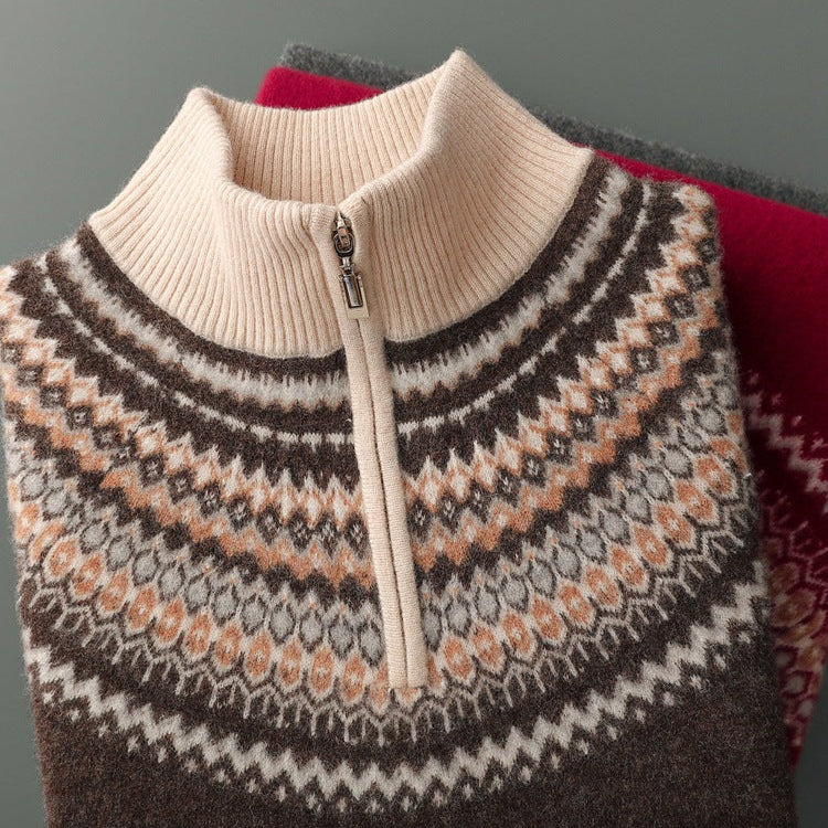 Evan Cashmere-Feel Half-Zip Sweater