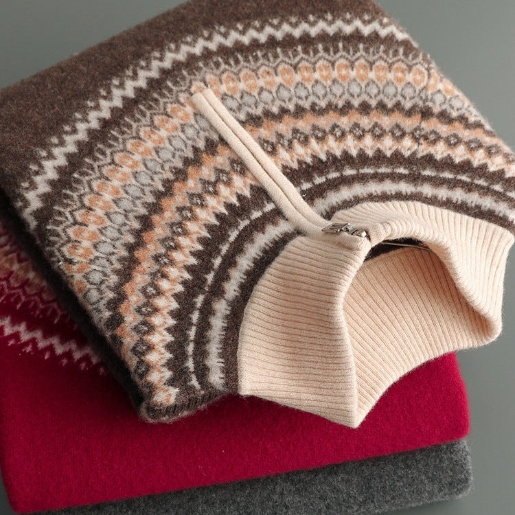 Evan Cashmere-Feel Half-Zip Sweater