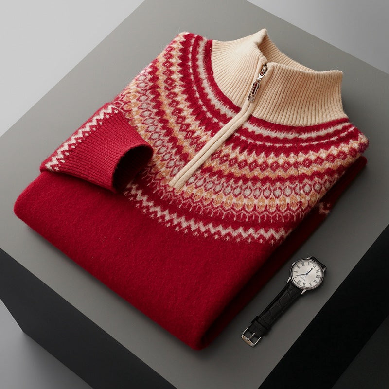Evan Cashmere-Feel Half-Zip Sweater