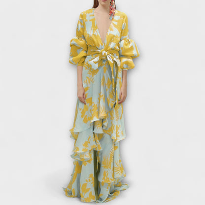 Marie - Flowy Chiffon Dress for Festive Occasions