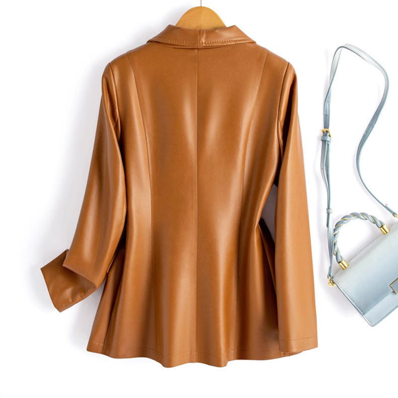 Riviera Faux Leather Blazer