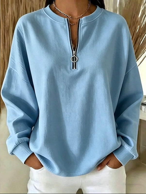 Penny-Claire Ring Pull Half-Zip Sweatshirt