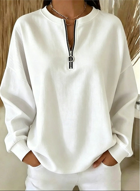 Penny-Claire Ring Pull Half-Zip Sweatshirt