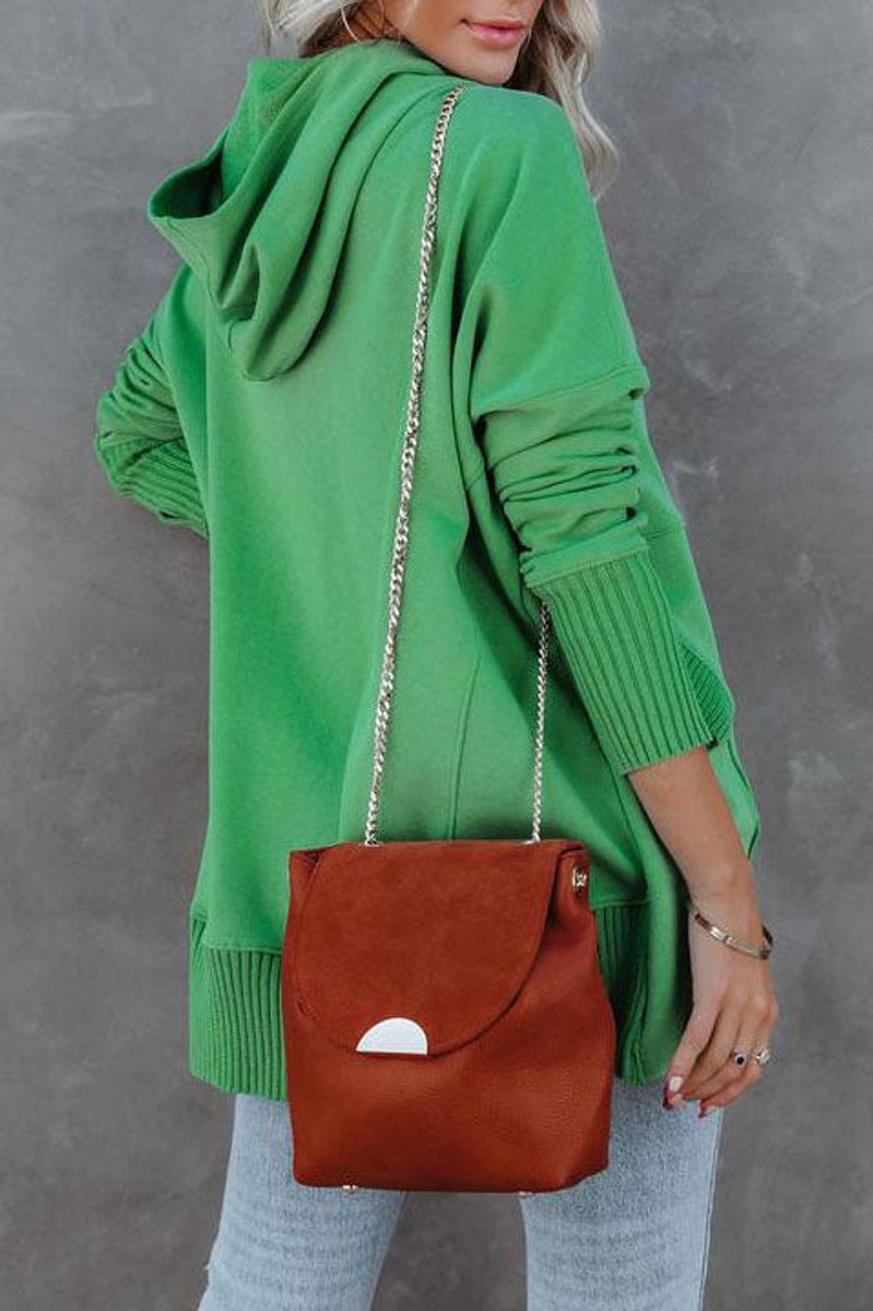 Yvette-June Snap Placket Oversized Hoodie