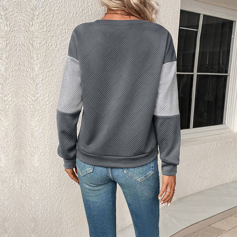 Maren-Rose Quilted Check Sweatshirt