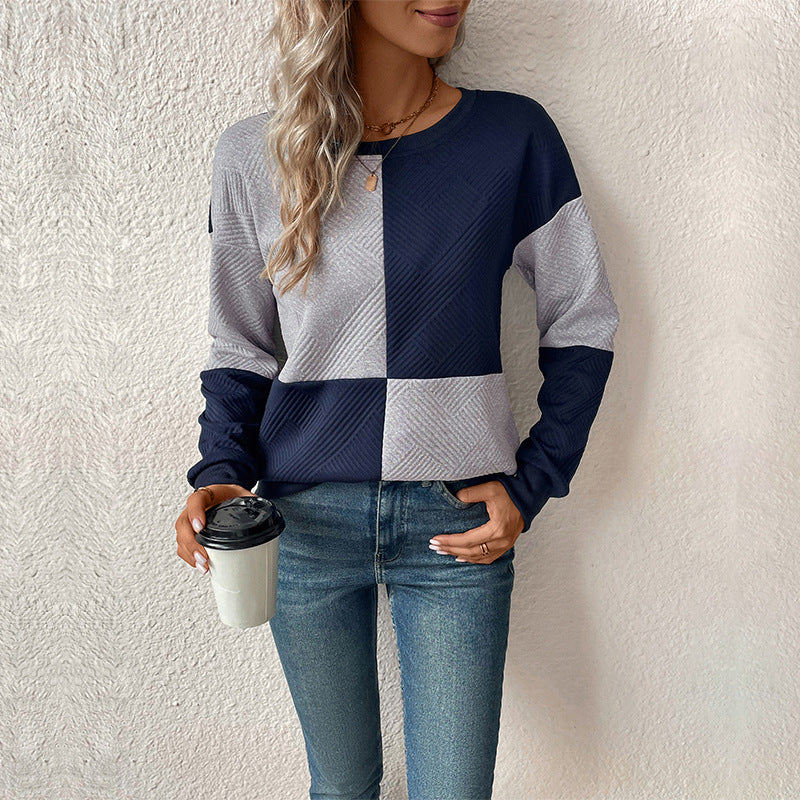Maren-Rose Quilted Check Sweatshirt