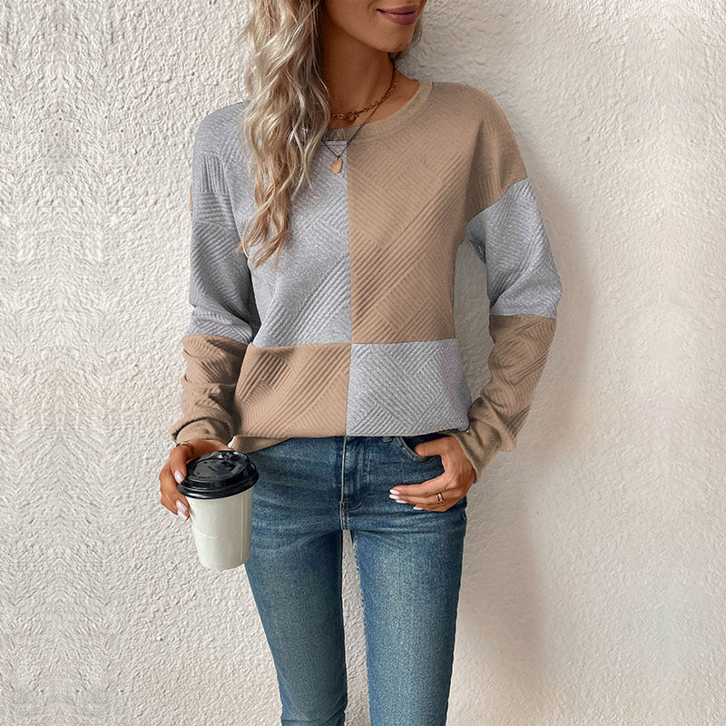 Maren-Rose Quilted Check Sweatshirt