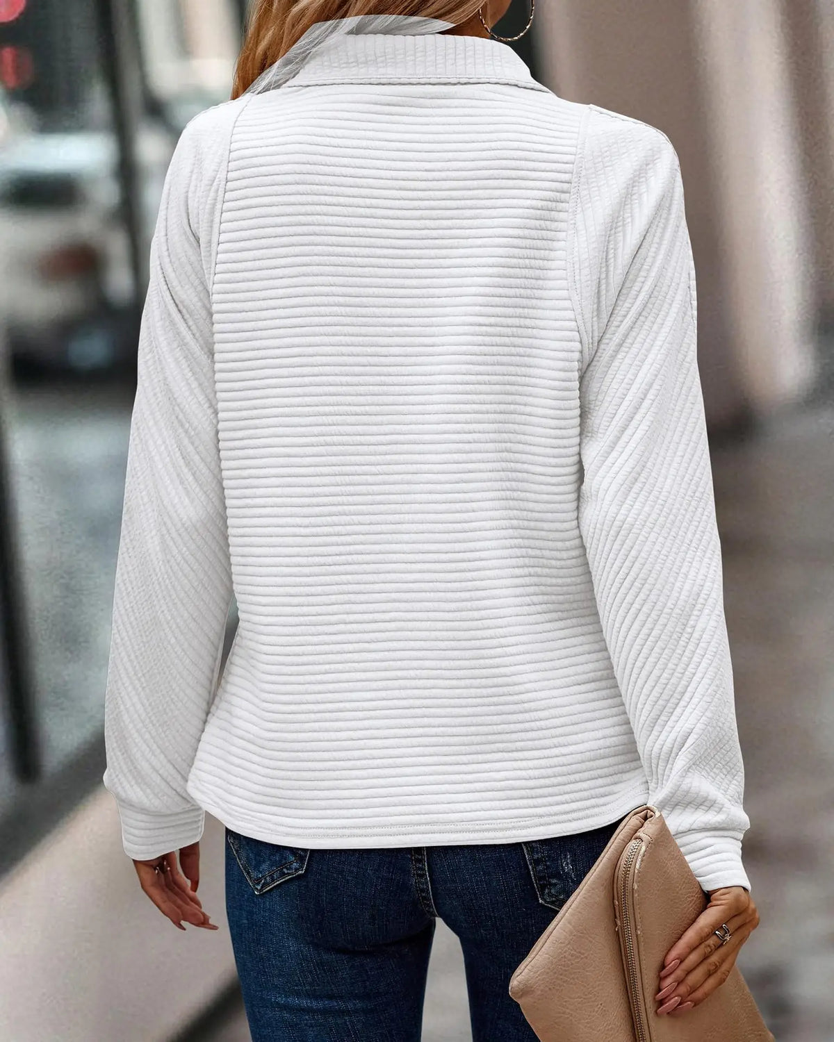 Yvette Ribbed Half-Zip Pullover