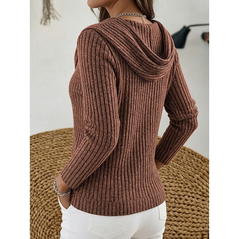 Mina Ribbed Gathered Cowl Neck Top