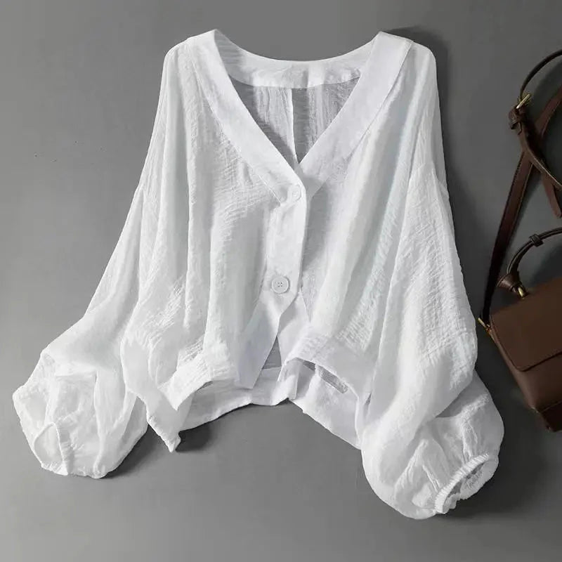 Eliana Summer Linen Blouse