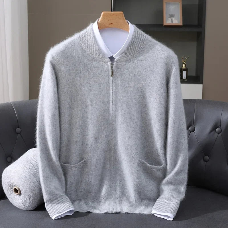 Montreux Cashmere-Feel Zip Cardigan