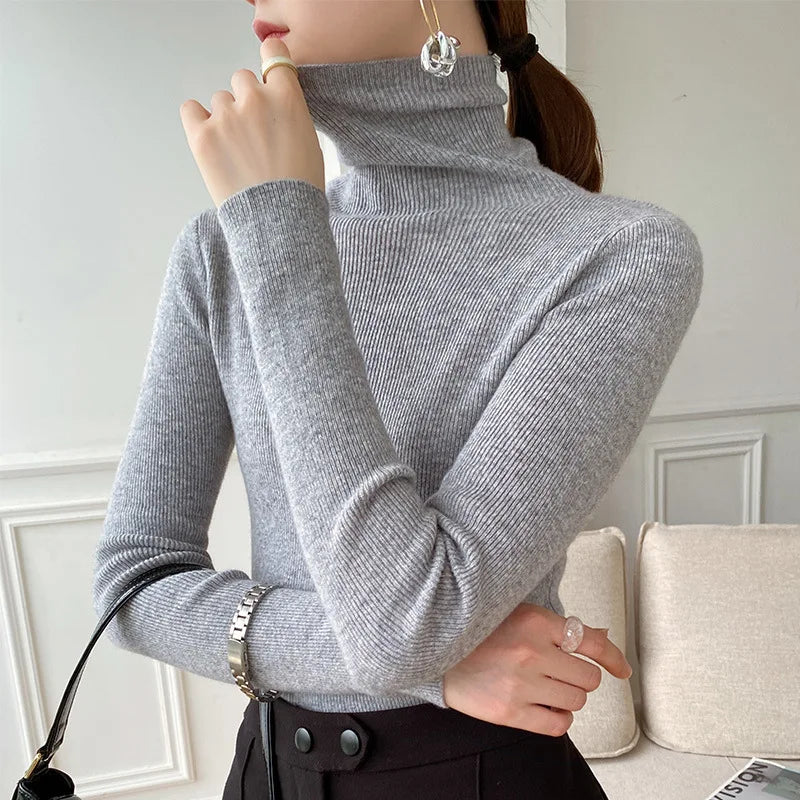 Camille Cashmere-Feel Turtleneck