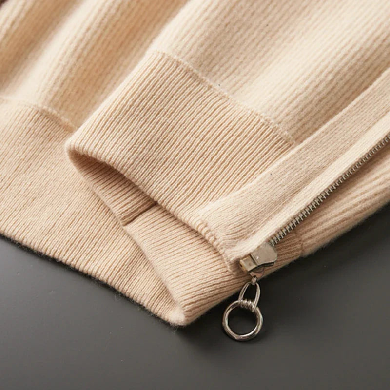 Valen Cashmere-Feel Zip Knit