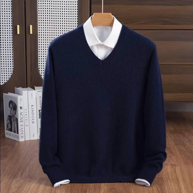 Milan Cashmere-Feel V-Neck Sweater